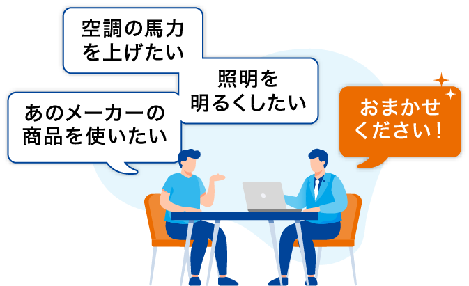 お客様の悩みをヒアリング